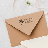 ヤシの木 |スクリプトファミリ名と差出人住所 セルフインキングスタンプ