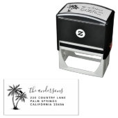 ヤシの木 |スクリプトファミリ名と差出人住所 セルフインキングスタンプ (インサイチュ)