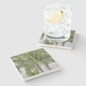 ヤシの木 ストーンコースター (横)