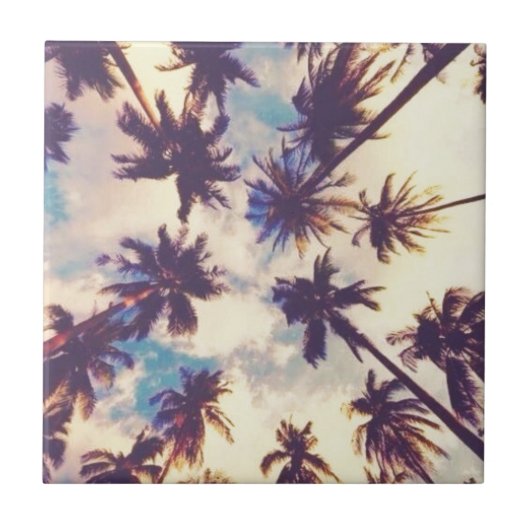 ヤシの木 タイル (正面)