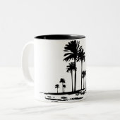 ヤシの木 ツートーンマグカップ (正面左)
