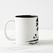 ヤシの木 ツートーンマグカップ (左)