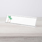 ヤシの木 デスクネームプレート (正面)