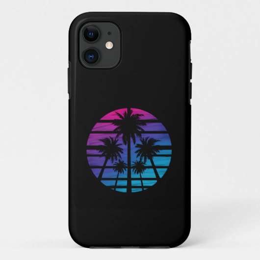 ヤシの木 ハワイアンビーチ 夏のバケーション Case-Mate iPhoneケース (裏面)