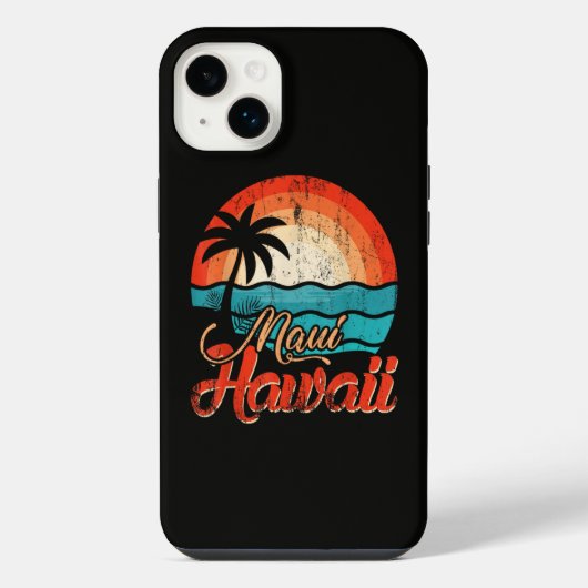 ヤシの木 ハワイアンビーチ iPhoneケース (裏面)