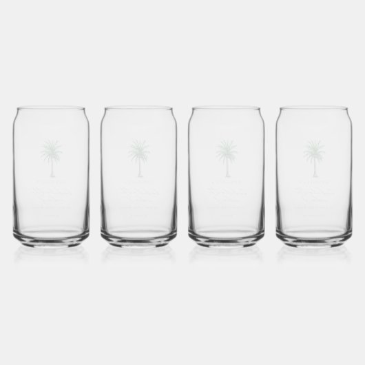 ヤシの木 バチェロレッテ ウィークエンド パーソナライズド ネーム ガラス缶 (裏面)