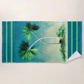 ヤシの木 ビーチタオル (正面)