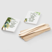 ヤシの木、ビーチ水彩結婚式 プログラムファン ハンドファン (組立なし)