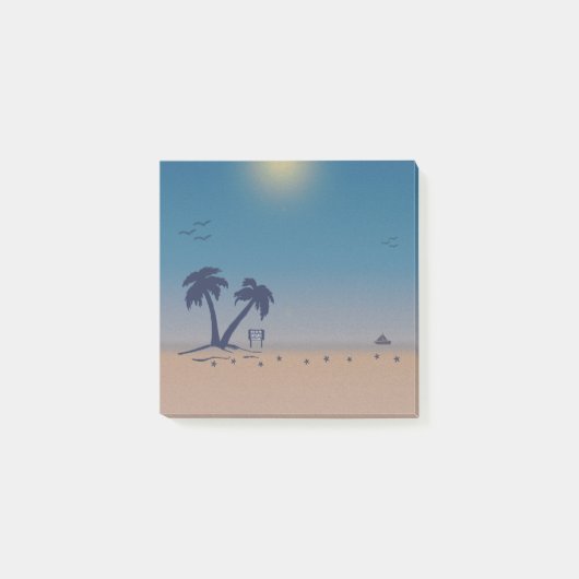 ヤシの木 ビーチ ポストイット (正面)