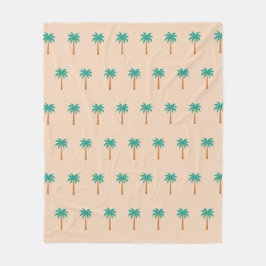 ヤシの木 フリースブランケット
