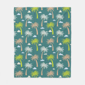 ヤシの木 フリースブランケット (正面)