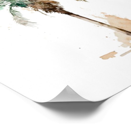 ヤシの木 ポスター (角)