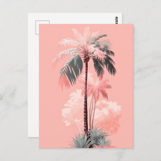 ヤシの木 ポストカード (正面/裏面)