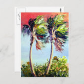 『ヤシの木』 ポストカード (正面/裏面)