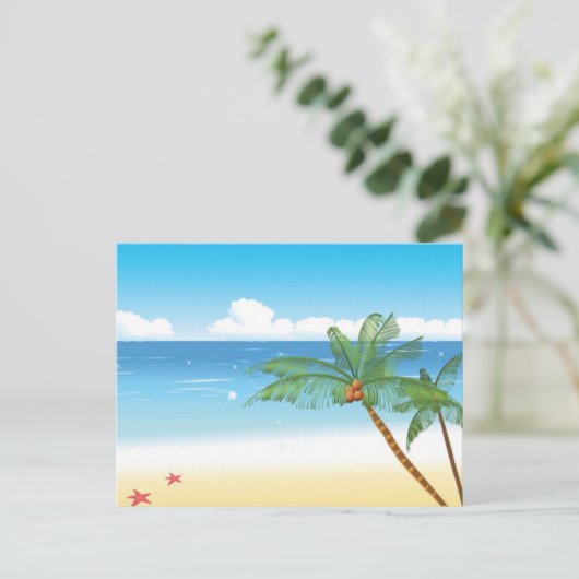 ヤシの木 ポストカード (スタンド正面)