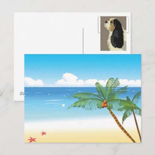 ヤシの木 ポストカード (正面/裏面)