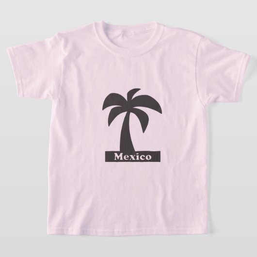 ヤシの木(メキシコの休暇) キッズTシャツ Tシャツ (レイダウン)
