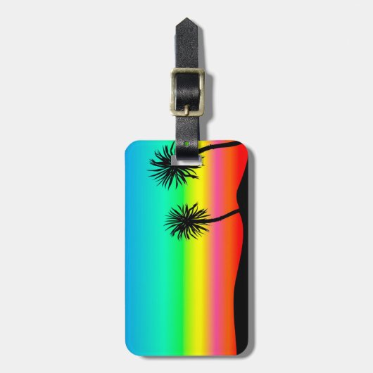 ヤシの木 ラゲッジタグ (正面縦)