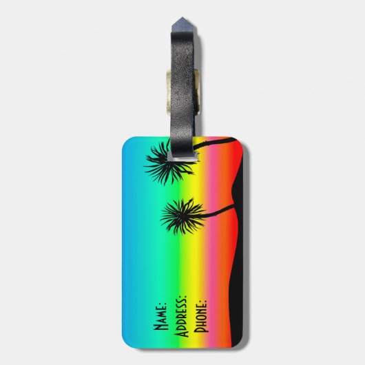ヤシの木 ラゲッジタグ (裏面縦)