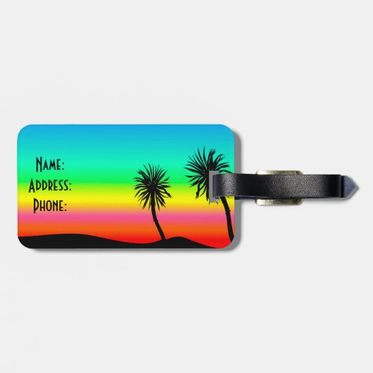 ヤシの木 ラゲッジタグ (裏面横)