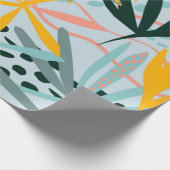 ヤシの木、ラスタを使用した熱帯シ葉ームレステクスチャ ラッピングペーパー (角)