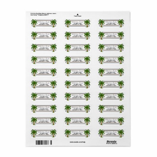 ヤシの木 ラベル (フルシート)