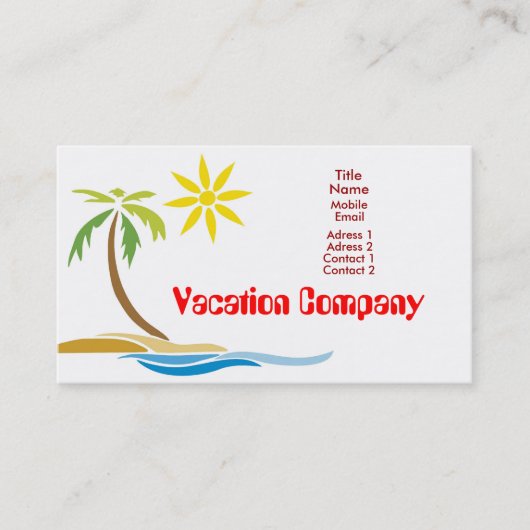 ヤシの木 名刺 (正面)