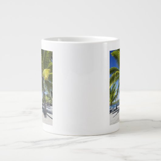 ヤシの木-国立歴史公園プーホヌアオ ジャンボコーヒーマグカップ (正面)