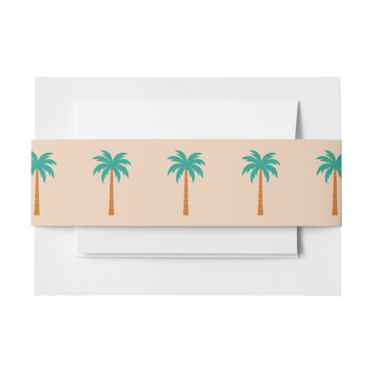 ヤシの木 招待状ベリーバンド (正面例)