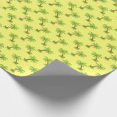 ヤシの木：明るいヴィンテージイラストレーション。 ラッピングペーパー (角)