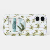 ヤシの木 海のパラダイス iPhone 16ケース (裏面横)