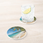 ヤシの木 熱帯のビーチ 海 コースター (側面)