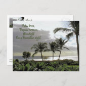 ヤシの木、熱帯風、マウイ葉書 ポストカード (正面/裏面)