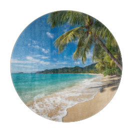 ヤシの木 熱帯 ビーチ 海 カッティングボード