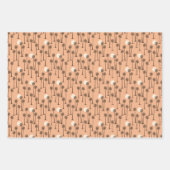 ヤシの木、砂漠の山の夕日、サボテン ラッピングペーパーシート (正面)