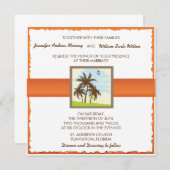 ヤシの木 – 結婚式招待状 招待状 (正面/裏面)