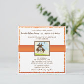 ヤシの木 – 結婚式招待状 招待状 (スタンド正面)