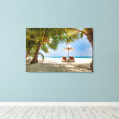 ヤシの木 | Moody Sky キャンバスプリント (インサイチュ (ウッドフロア))