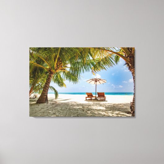 ヤシの木 | Moody Sky キャンバスプリント (正面)