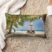 ヤシの木 | Moody Sky ランバークッション (ブランケット)