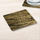 ヤシの樹皮 スクエアペーパーコースター (アングル)