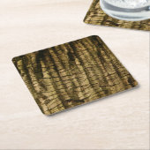 ヤシの樹皮 スクエアペーパーコースター (アングル)