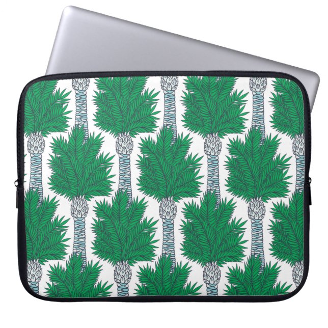 ヤシの継ぎ目のない模様。 ラップトップスリーブ (正面)