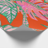 ヤシの葉とコレウスの局所火炎ラッピング紙 ラッピングペーパー (角)