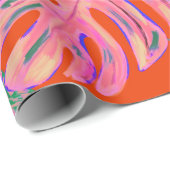 ヤシの葉とコレウスの局所火炎ラッピング紙 ラッピングペーパー (ロールコーナー)