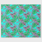 ヤシの葉とコレウスの熱帯氷 ラッピングペーパー (フラット)