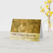 ヤシの葉による息子の喪失の悔やみや弔慰 カード (黄色い花)