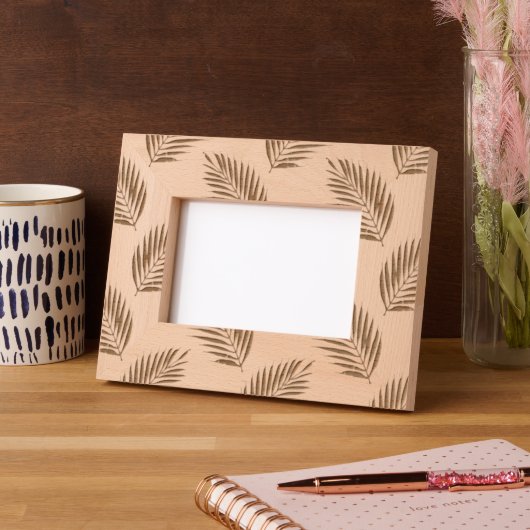 ヤシの葉のパターン レーザー彫刻フレーム (左)
