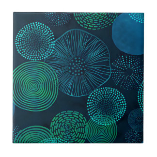 ヤシの葉のファンタイル タイル