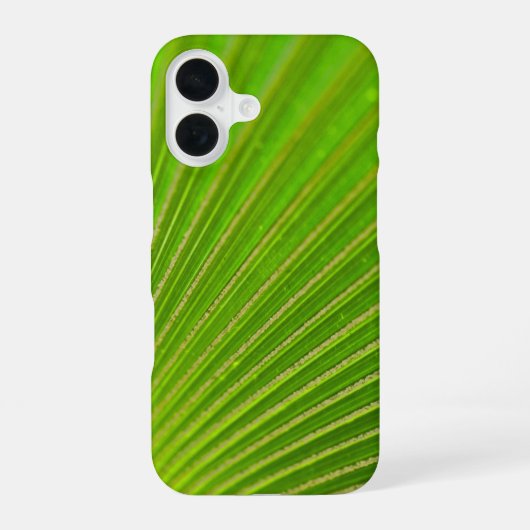 ヤシの葉のマクロ iPhone 16ケース (裏面)